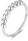 925 Sterling Silber Angst Spinning Ring mit Perlen I Anti-Stress Dekompression Angstring zum Drehen Stressabbau für Damen, Frauen und Mädchen (Silber, 54)