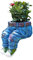 SunaOmni Harz-blumentöpfe, Harz-blumentopf, Denim-Jeans, Garten-blumentöpfe, Sukkulenten-blumentopf, Dekorativer Übertopf Für Outdoor-Indoor-Rasen-Dekoration