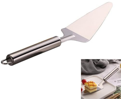 BESTonZON stainless steel Kuchenheber küchenwerkzeuge Silberfarben pizzaschneider Pizzaschaufel Käseschaufel Pizza- Schaber Kuchen Spachtel Pizza-Spatel