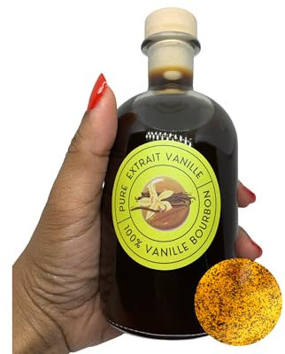 EXTRAIT NATUREL DE VANILLE Bourbon 250ml – Sans Alcool – Pur & Artisanal – Idéal Cuisine & Pâtisserie – ( Entreprise Française )