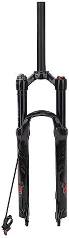 GYZOUKA Mountain Fork, Straight Steer Aluminum Alloy Bicycle Front Fork, Black for Electric Bikes