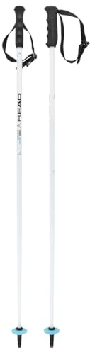 HEAD Worldcup SL Jr Bastones de esquí, Unisex Youth, Blanco/Negro/Azul Velocidad, 110