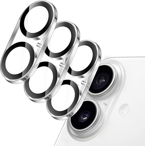 JETech Pellicola Fotocamera per iPhone 16 6,1 Pollici e iPhone 16 Plus 6,7 Pollici, 9H Vetro Temperato, Antigraffio, Non Influisce Sugli Scatti Notturni, HD Chiaro, Pacco da 3