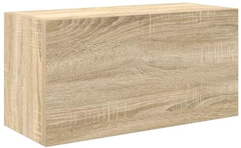 vidaXL Bad-Wandschrank Sonoma-Eiche 60x25x30 cm Holzwerkstoff, Bad-Hängeschrank, Hängeschrank Badezimmer, Wand-Badschrank, Hängeschrank Bad