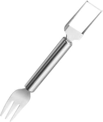 Forchetta di anguria, affettatrice di anguria, in acciaio inox, per tagliare la , strumento ergonomico multifunzionale a doppia testa, per la preparazione dei pasti dietetici