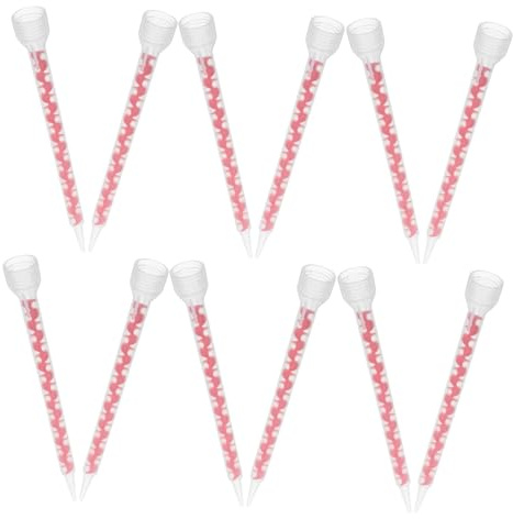 Veemoon 12pezzi Ugello Di Miscelazione Epossidica Strumento Per Calafataggio Preciso Punta Per Applicatore Di Sigillante Erogatore Di Colla Per Piastrell Cucina Bagno Design Spirale Per Mi