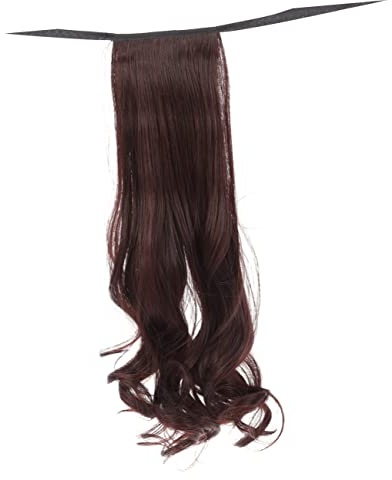 NOLITOY Perruque Bouclée pour Femme avec Ruban et Cordon de Serrage Postiche Synthétique Ondulé Extension de Cheveux