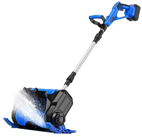 Quitanieves Eléctrico Sin Escobillas, Barredora De Nieve, Herramienta Inalámbrica For Limpiar Calles Y Patios, Trineo Plegable Telescópico Limpiar La Nieve Sin Esfuerzo(Blue)
