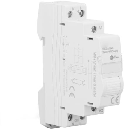 Hyuduo Smart Watt Meter PC WiFi Smart Energy Monitor Switch Meter 100 Till 240VAC 20A med Bluetooth Röststyrning Spårning Av Strömförbrukning för Hemmakontor