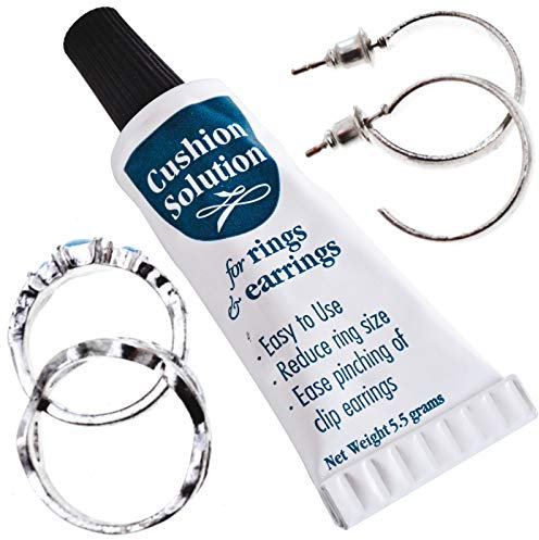 Burwells Ring Resizer Cushion Solution - Guard Gel For Rings Or Earrings To Reduce Size And Make A Snug Fit, Removable setting gel for loose fitting rings and uncomfortable earrings