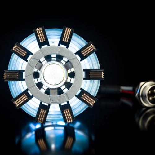 Euvdora 1:1 DIY Model Iron Man Arc reactor MK2 LED Light Tony stark Heart Chest Lamp Handmade Toys