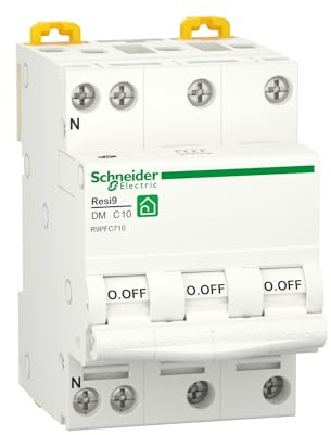 Schneider Electric - Resi9 - disjoncteur modulaire - 3P+N - 10A - courbe C - peignable - R9PFC710