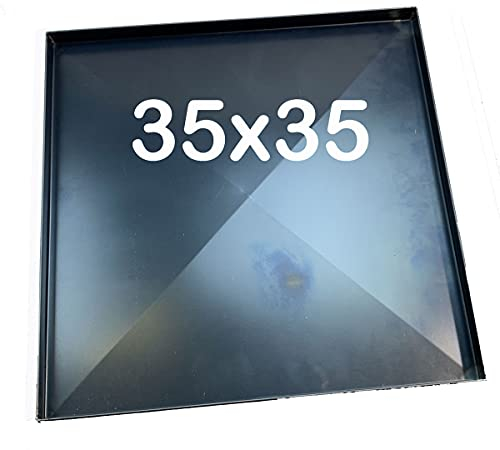 Teglia forno 35x35x2 Cm, Con diagonale per pizza professionale Spessore teglie 8/10 Pizza alta idratazione ideale per professionisti della pizza focaccia