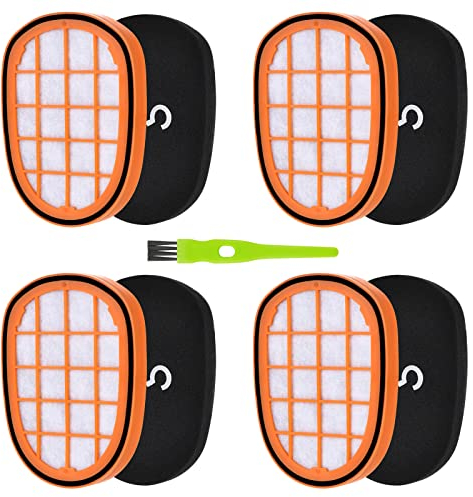 4 Stück FC5005/01 Filter für Philips SpeedPro Max Aqua Plus Staubsauger FC6802 FC6826 FC6812 FC6822 XC7042 FC6904 FC6908 XC8045 XC8047 XC8049 XC8147, Ersatzfilter für Philips FC5005/01 Zubehör