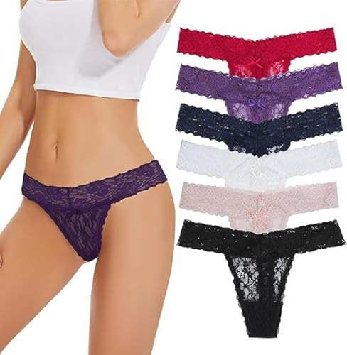 Lace Thongs For Women Seamless G String Underwear Women Low Waist Knickers
