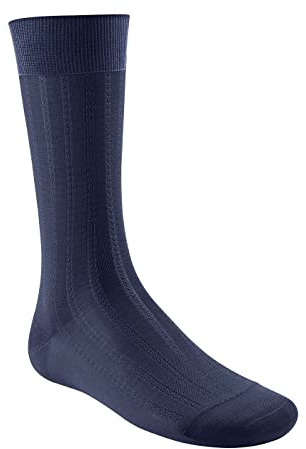DUBLO PDA kort strumpa 335 C kabelskor för män, 100 % bomull, inre filoscotia - 100 % polyamid yttre 3 par låda x färg eller 6 blandade original Made in Italy, Bleu, 46 EU