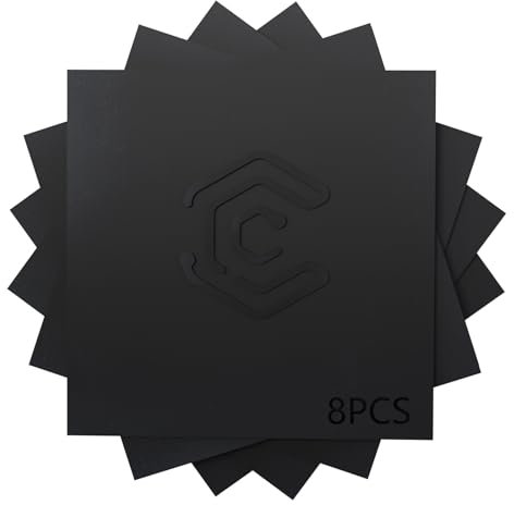 Creatorally Colores Contrachapado 3mm, Contrachapada Colorido Corte Laser 30x30 cm 8 Piezas, Madera de Tilo para Bricolaje, Grabado, Pirograbado (Negro)