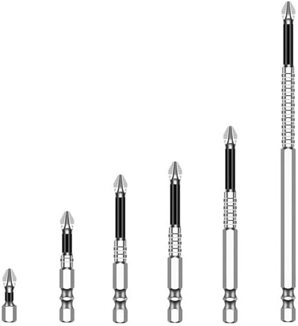High-Magnetic Screwdriver Drill Bit Set, Strong Magnetic Durability Screwdriver Drill Bit Set, Anti-Slip Magnetic Electric Screwdriver Set, for Impact Driver, 25,50,65,70,90,150mm (6PCS)