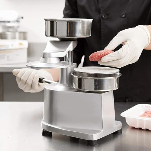 Hamburger press kommersiell hamburgarmaskin tillverkare hamburgare (mattdiameter:100/130/150mm, rostfritt stål, inkl. 500 delpapper),150mm