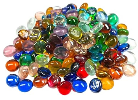 HABNI Pepite Di Vetro Colorate 200 G/Ca. 40 Pezzi Pepite Di Vetro Colorate Per Bambini Pietre Decorative Per Vasi Pietre A Mosaico Per Fai Da Te Pietre Da Gioco Per Mosaico