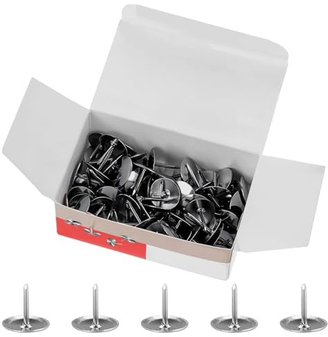500 Stück Reißzwecken Silber, Reißnägel für Büro, Schule und DIY-Projekte, 1 cm Durchmesser, Edelstahl Rostfrei Reissnägel