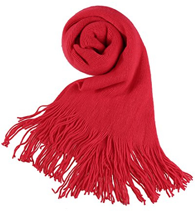 sourcingmap Women Winter Scarf Warm Knitted Long Rectangle Shape Stylish