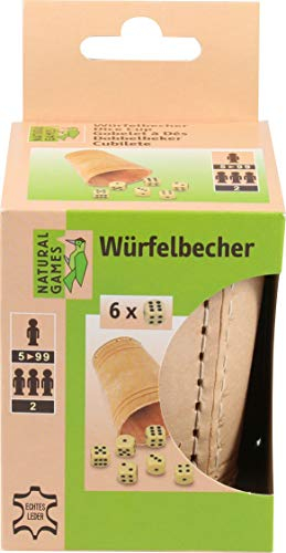 The Toy Company NG Lederwürfelbecher mit 6 Würfeln