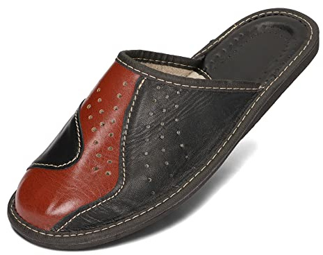 BeComfy Pantofole da Uomo Pantofole in Pelle Naturale 40-46 EU