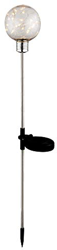 etc-shop 4er Set LED Solar Steck Leuchten Garten Außen Deko Lichterketten Kugel Erdspieß Terrassen Lampen