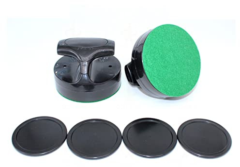 zymay Air Hockey Pucks-Air Hockey Pucks And Paddles-Air Hockey Replacement Parts With 2 Air Hockey Pushers And 4 Pucks, Air Hockey Accessories For Air Hockey Table