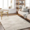 Livabliss Tuzla Shaggy Berber Teppich - Flauschiger Langflor Hochflor für Wohnzimmer, Esszimmer, Schlafzimmer - Groß 160x220 cm, Hellbeige, Weiß