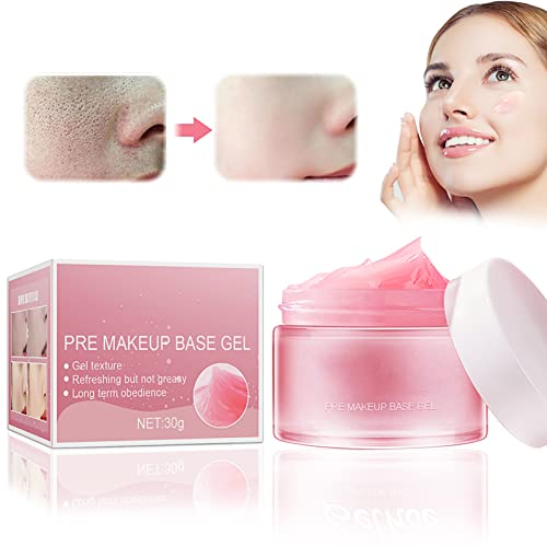 Miioto Pore Primer Gel Creme, Face Makeup Primer Cream, Pore Shrink Cream, Pores Face Primer, Make-Up Basis Gel Cream Invisible Pore, Poren Verkleinern, Feuchtigkeit Spenden und Öl Kontrollieren, 30g