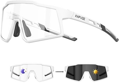 KAPVOE Gafas Ciclismo Infantiles Fotocromáticas K9031 | Fotocromática, UV400, TR90 ligero, almohadillas regulables