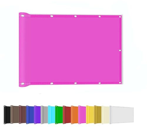 Brise-vue pour balcon de jardin en polyéthylène - Pare-soleil pour terrasse, porche, clôture - Protection UV - Brise-vue pour arrière-cour - Panneau de clôture de balcon