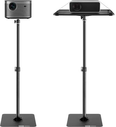VEVOR Support de Projecteur Hauteur Réglable de 77 à 161 cm, Support Vidéoprojecteur sur Pied, Stand de Vidéoprojecteur avec Plateau, pour Cinéma en Plein Air Maison Bureau Scène Studio, Noir