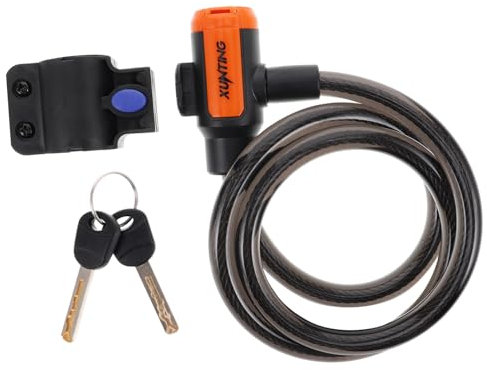 Sosoport Fahrradschloss Kabellock 100cm Tragbares Schweres Anti Diebstahl Kabelschloss Für E Bikes Kinderfahrräder Und Motorroller Inklusive Halterung