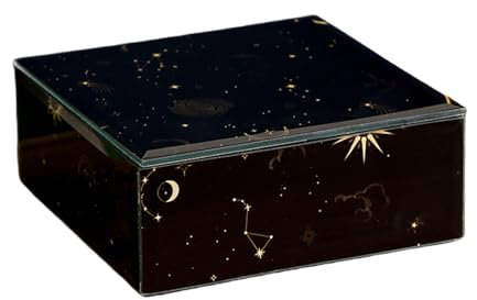 HVRFJXI Versatile Jewelry Storage Box Stylish Glass Jewelry Container Strorage Box For Rings And Necklaces Collection