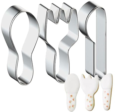 Xijobido Anillos De Comida Moldes De Mousse De Postre - 3 Piezas De Molde De Acero Inoxidable Con Diseño De Dientes,Anillos Para Pasteles | Para Pasteles Postres Amigos Colegas Hogar Cocina