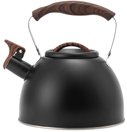 Hervidor de té con silbato, hervidor de agua de acero inoxidable de 3