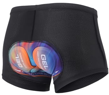 ARSUXEO Cycling Shorts Mens Padded Undershorts 3D Gel MTB Liner Bike Accessories Breathable Bicycle Underwear 001FA Orange Gel Pad L