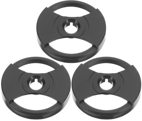 EPIGEIST 3 Adattatori per Giradischi in Plastica Nera, Inserto Adattatore per Mandrino 45 Giri, Accessori per Vinile Compatibili Giradischi Moderni e Vintage per Uso Domestico e Dj
