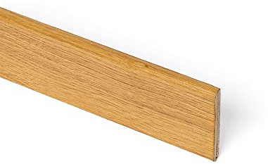 Plinthe moderne en bois véritable chêne verni naturel 10 x 70 mm