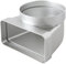 La Ventilazione CGV126AC Curva Verticale in ABS da Tubo Tondo a Rettangolare, Cromato Satinato, ø 100/120x60 mm