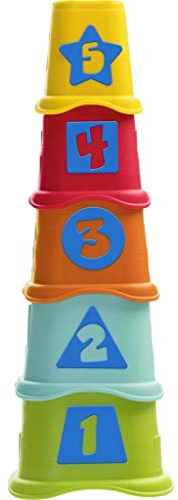 Chicco Gioco 2 in 1 Tazze Impilabili, Multicolore, 00009373000000