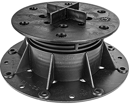 Gartenwelt Riegelsberger Supporto per lastre PRO Supporto per terrazze piedistallo Regolabile per lastre da terrazza Piastrelle in Ceramica Pietra Cemento Regolabile in Altezza 64-110 mm