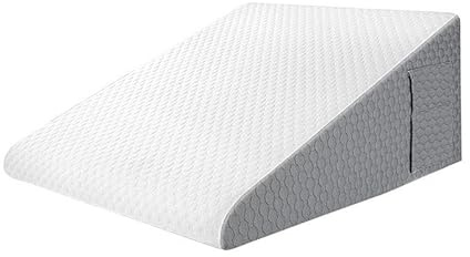 Milageto Almohada de Cuña con Funda Extraíble Y Espuma Viscoelástica para Cabecera después de Una Cirugía