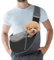 Pawaboo Hundetragetasche, Hundetasche, Verstellbare Tragetasche Hund, Haustier Umhängetasche Transporttasche für Haustiere, Hunde Tragetaschen Tragetücher für Outdoor Reisen - M, Dunkelgrau + Schwarz