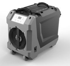 COSTWAY Deshumidificador 85 L/Día, Deshumidificador Comercial con Bomba, 2 Ruedas Suaves y Manguera de Drenaje, Temporizador de 24H, Área 40㎡, para Restauración de Daños por Agua (Negro y Gris)