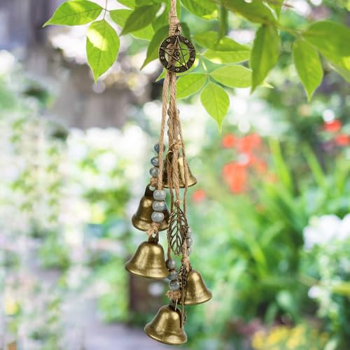 Fonyet Campane da strega per giardino in metallo vintage campane a vento per terrazza, cortile, decorazione da appendere