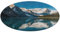 Lake Louise Mountains Lake Panorama Teppich rund 90 x 90 cm Korallensamt mit rutschfester Gummirückseite, eleganter waschbarer Spielzimmerteppich
